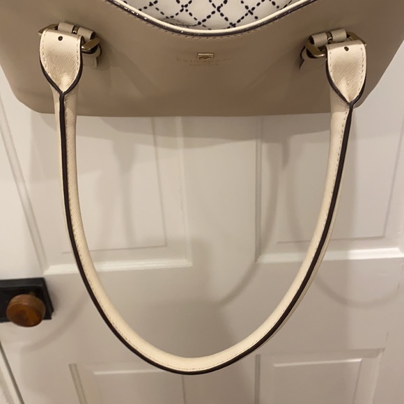 Kate Spade ♠️ New York Cream Shoulder/Tote Bag Ariel Cove Street Ostrichegg EUC - Picture 12 of 16